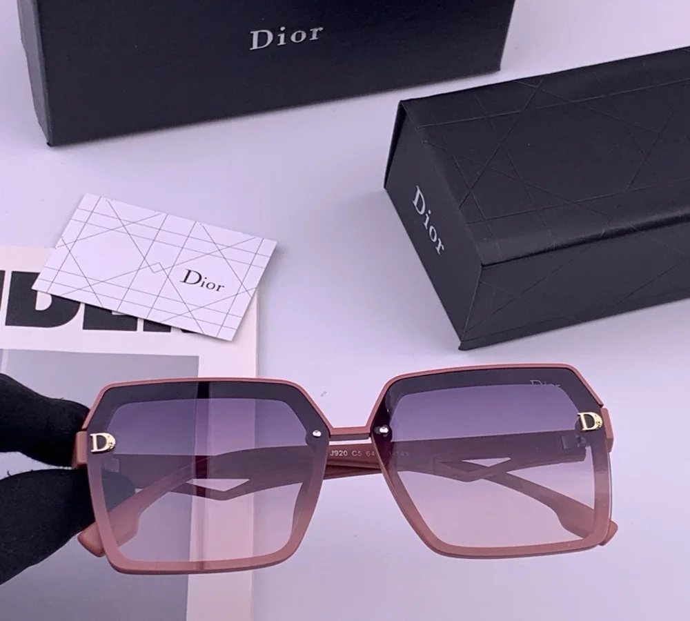 Dior Pink-Brown Gradient Frame Sunglasses with D Logo Detail